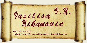 Vasilisa Mikanović vizit kartica